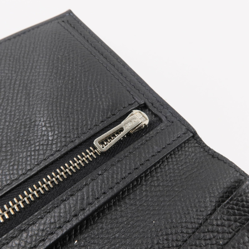 HERMES Epsom皮革Bearn Long Wallet長錢包Noir-11