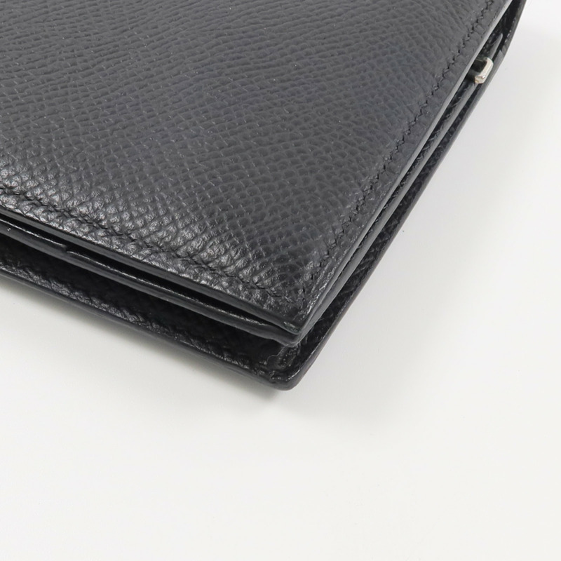 HERMES Epsom皮革Bearn Long Wallet長錢包Noir-13