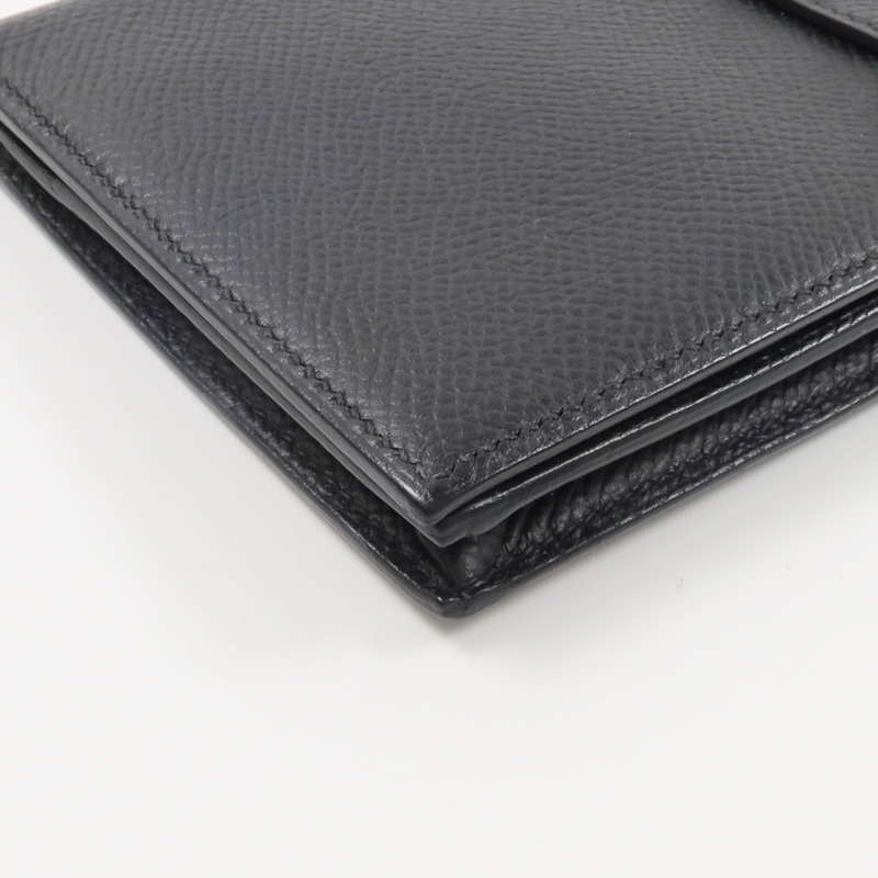 HERMES Epsom皮革Bearn Long Wallet長錢包Noir-14