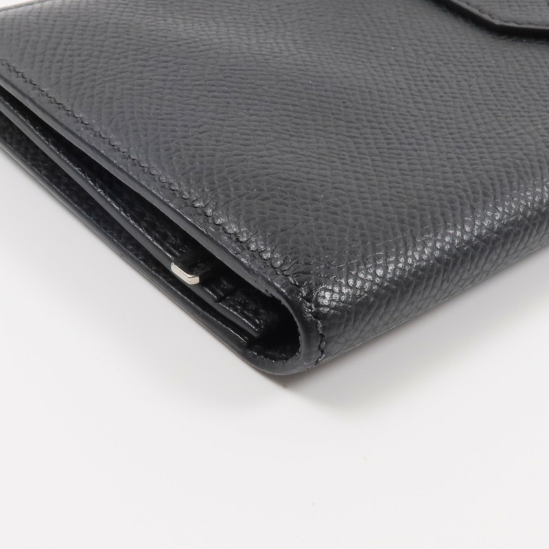 HERMES Epsom皮革Bearn Long Wallet長錢包Noir-15