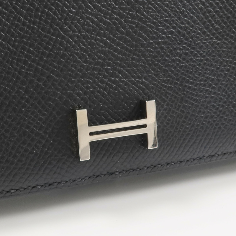 HERMES Epsom皮革Bearn Long Wallet長錢包Noir-18
