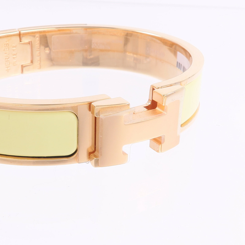 HERMES 金屬/琺瑯Clic H Bracelet手鐲-4