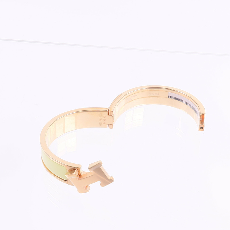 HERMES 金屬/琺瑯Clic H Bracelet手鐲-7