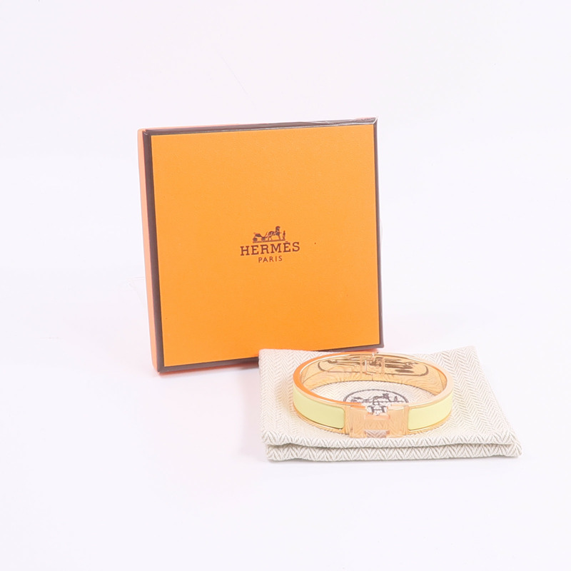 HERMES 金屬/琺瑯Clic H Bracelet手鐲-8