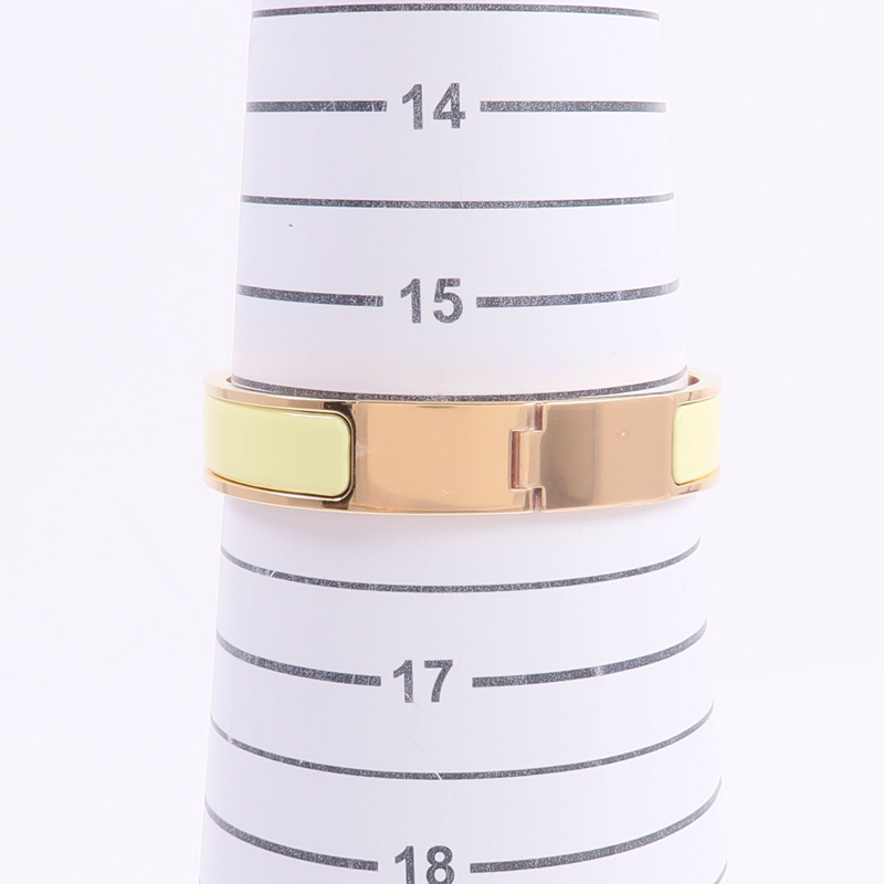 HERMES 金屬/琺瑯Clic H Bracelet手鐲-9