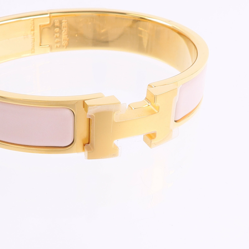 HERMES 金屬/琺瑯Clic H Bracelet手鐲-4