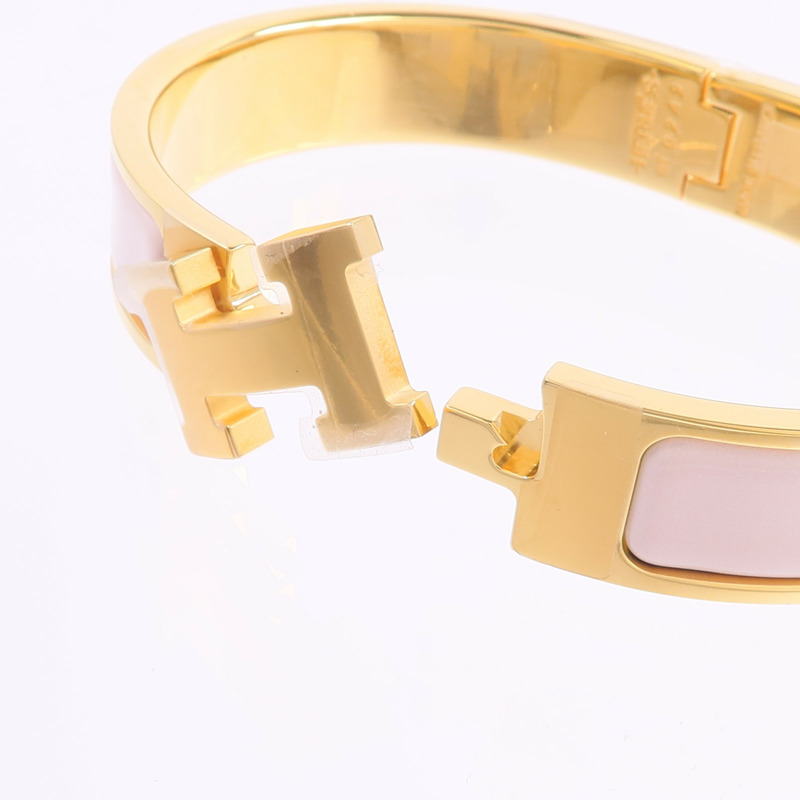 HERMES 金屬/琺瑯Clic H Bracelet手鐲-5