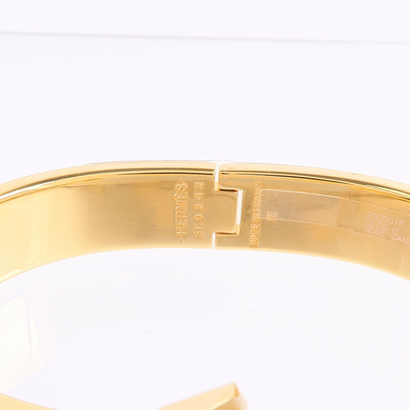 HERMES 金屬/琺瑯Clic H Bracelet手鐲-6