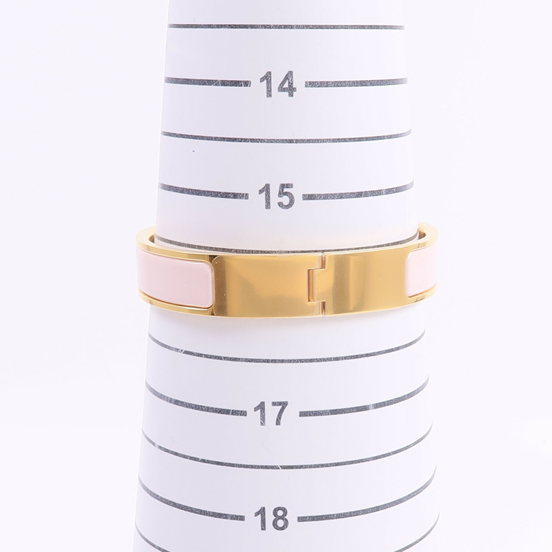 HERMES 金屬/琺瑯Clic H Bracelet手鐲-9