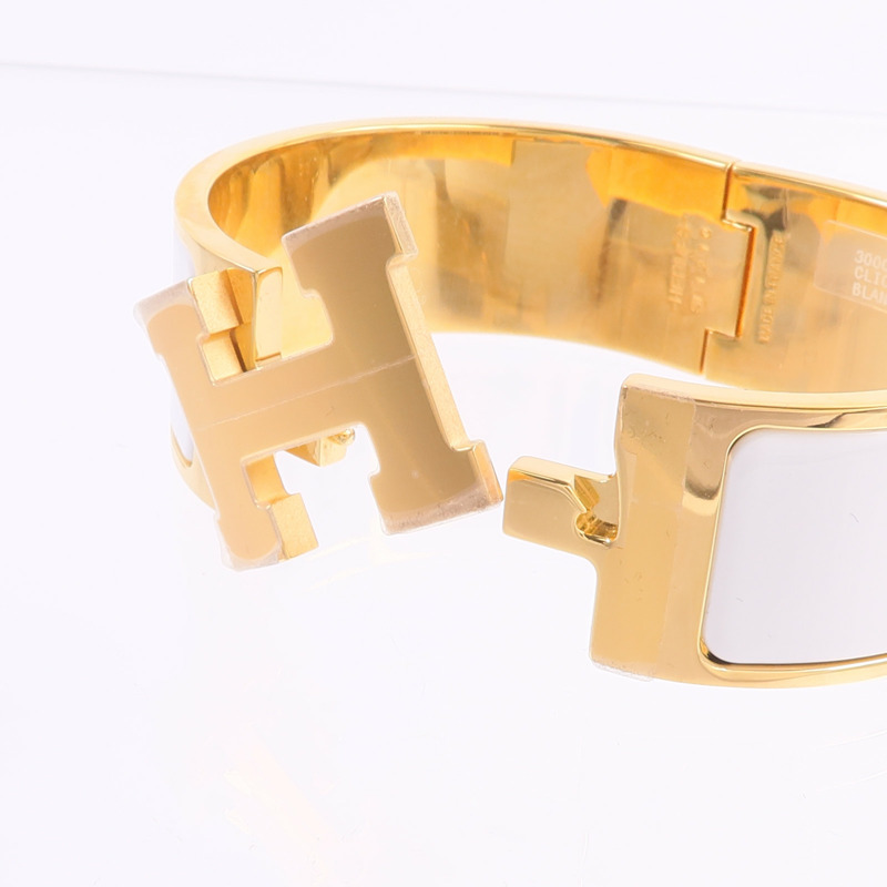 HERMES 金屬/琺瑯Clic Clac H Bracelet手鐲-5