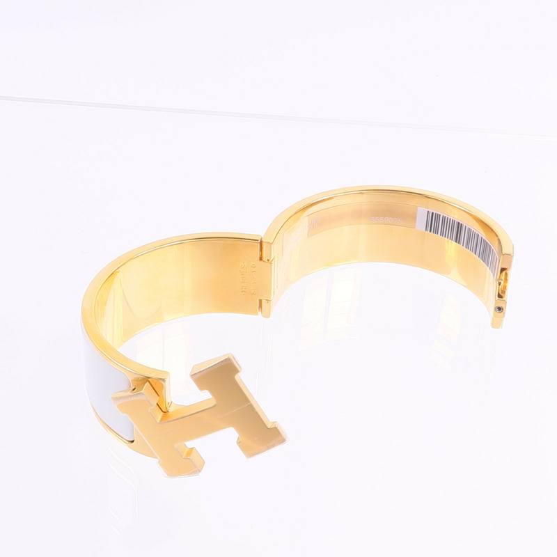 HERMES 金屬/琺瑯Clic Clac H Bracelet手鐲-7