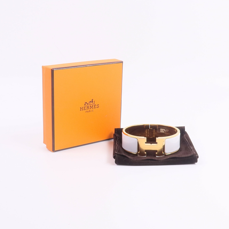 HERMES 金屬/琺瑯Clic Clac H Bracelet手鐲-8