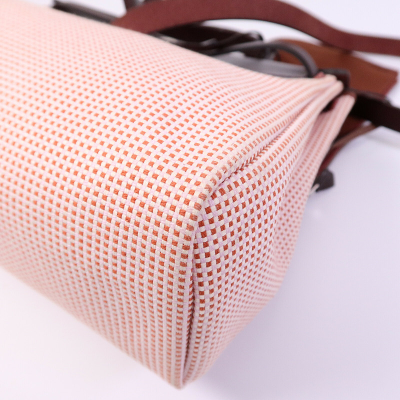 HERMES 帆布Herbag 31手挽肩背兩用袋Rouge Sellier-10