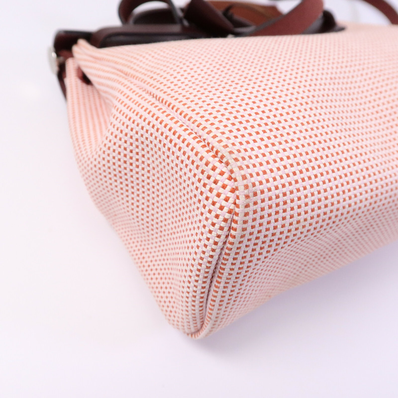 HERMES 帆布Herbag 31手挽肩背兩用袋Rouge Sellier-11