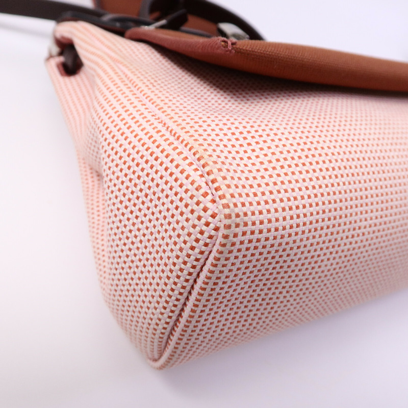 HERMES 帆布Herbag 31手挽肩背兩用袋Rouge Sellier-13