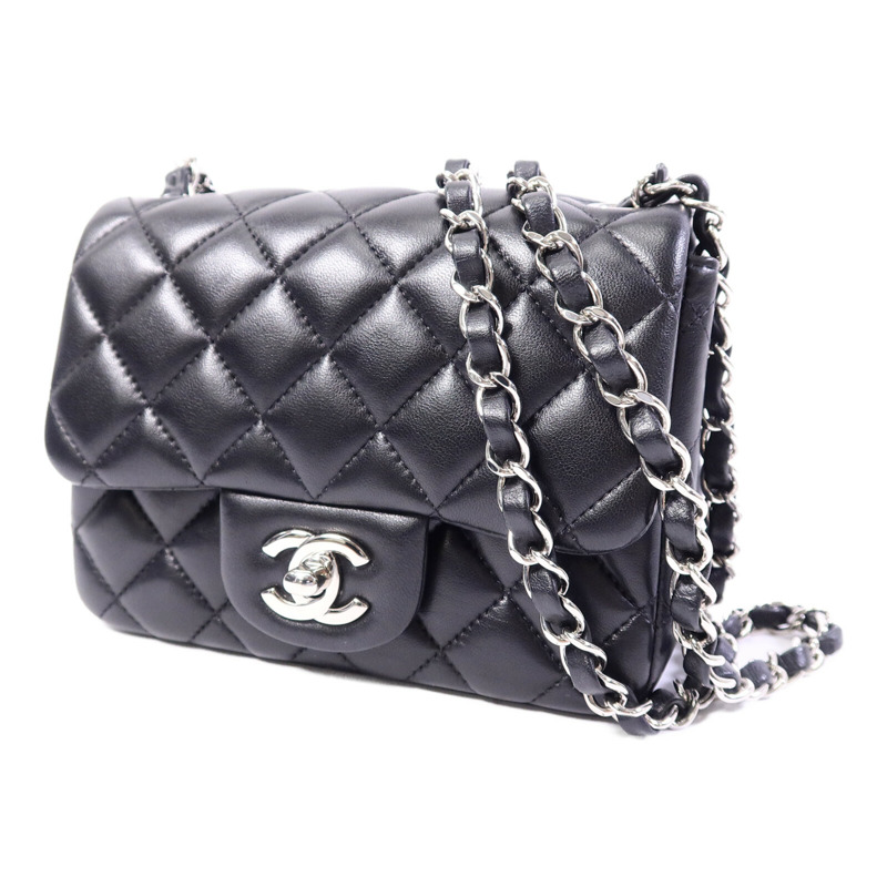 CHANEL 羊皮皮革Mini Classic 17鏈帶肩背袋-2