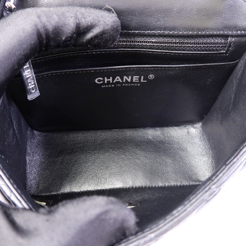CHANEL 羊皮皮革Mini Classic 17鏈帶肩背袋-4