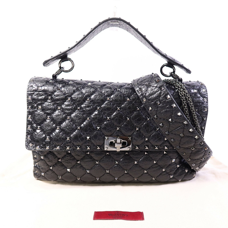 Valentino 牛皮皮革2 Way Shoulder Bag手挽肩背兩用袋-9