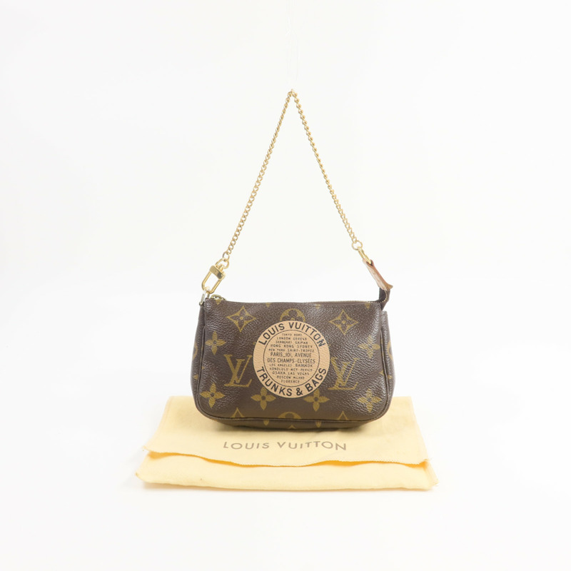 LOUIS VUITTON Monogram Mini Pochette Accessoires手挽袋-9