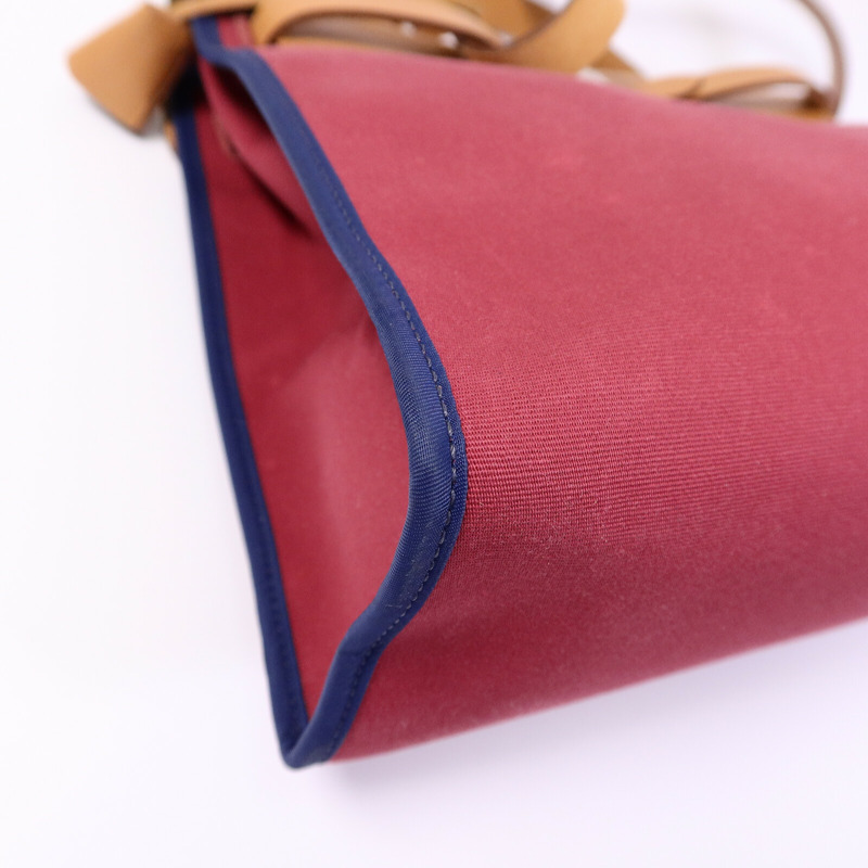 HERMES 帆布Herbag PM手挽肩背兩用袋Rubis/Bleu Saphir-8