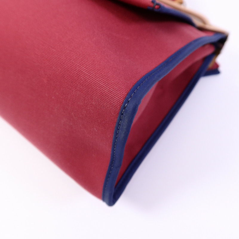 HERMES 帆布Herbag PM手挽肩背兩用袋Rubis/Bleu Saphir-9