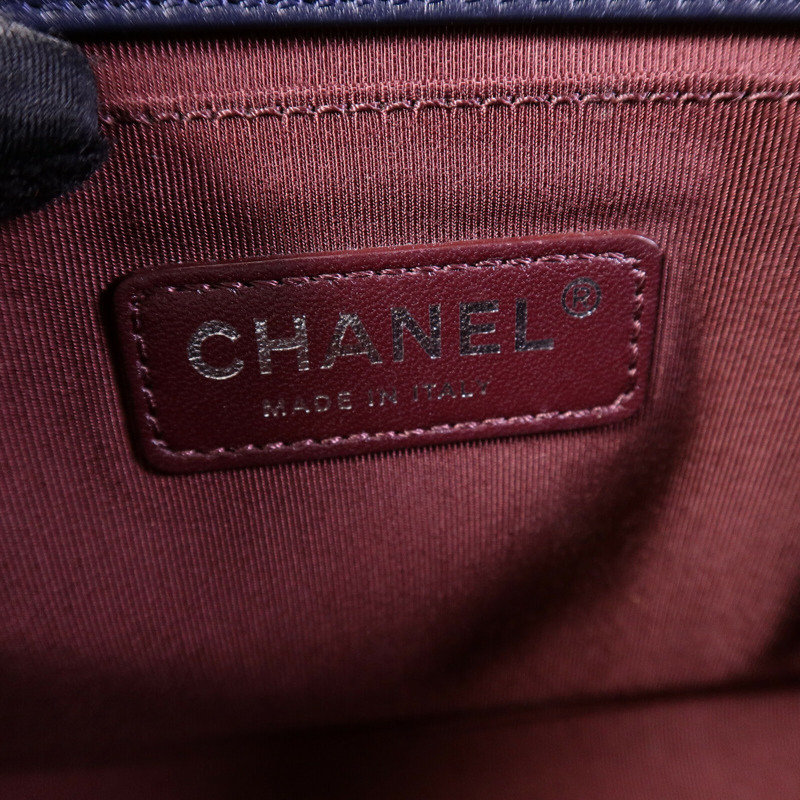 CHANEL 牛皮皮革Boy 25鏈帶肩背袋-5