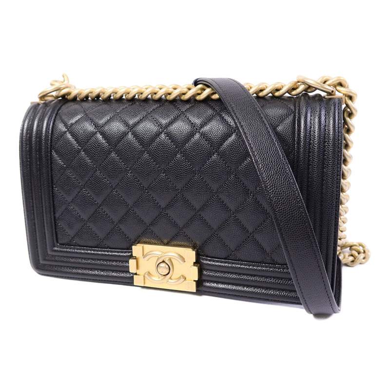 CHANEL 牛皮皮革Boy 25鏈帶肩背袋-2