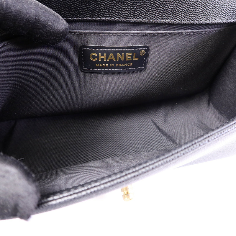 CHANEL 牛皮皮革Boy 25鏈帶肩背袋-7
