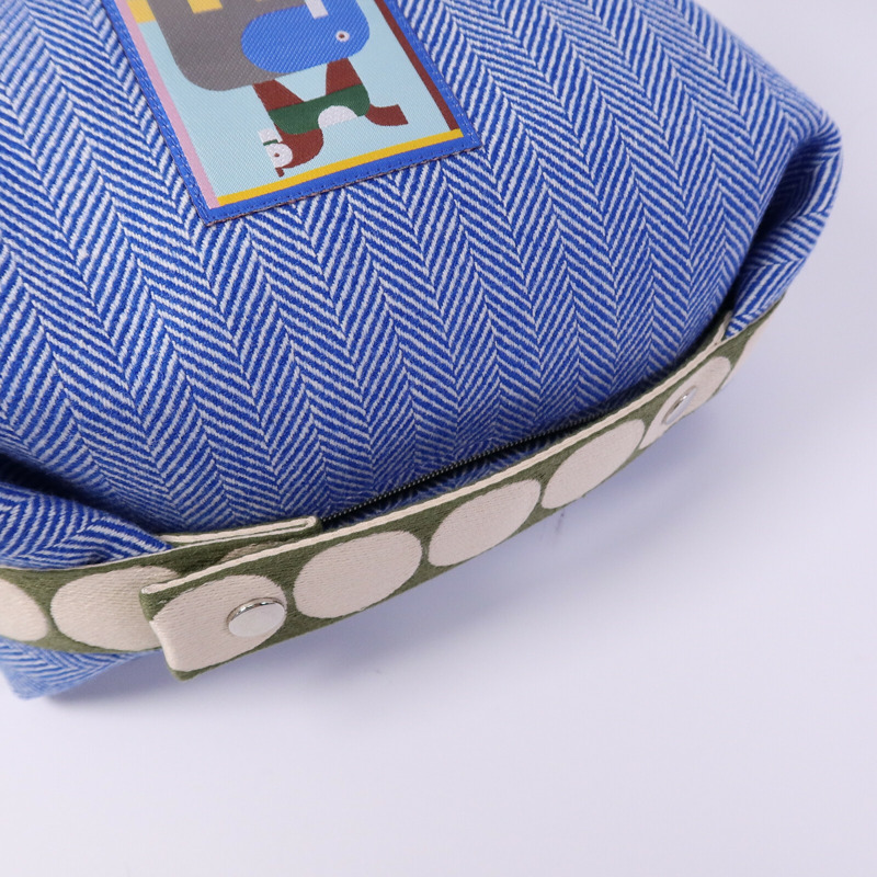 HERMES 帆布Animaux Blocks Case手挽袋-12