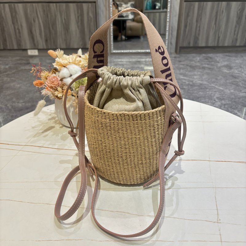 *SHIHNA名牌精品* Chloé Woody 小型編織水桶包-0