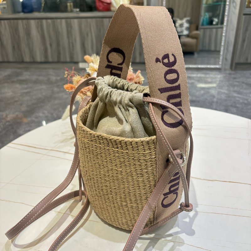 *SHIHNA名牌精品* Chloé Woody 小型編織水桶包-2
