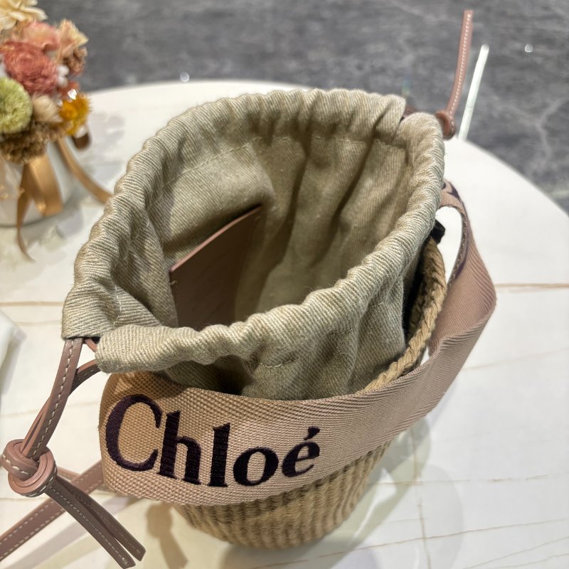*SHIHNA名牌精品* Chloé Woody 小型編織水桶包-5