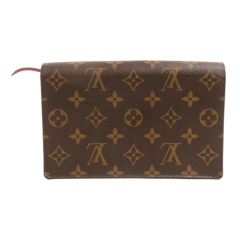 LOUIS VUITTON Monogram Portefeuille Flore金扣鏈帶肩背袋-1