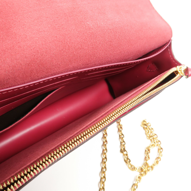 LOUIS VUITTON Monogram Portefeuille Flore金扣鏈帶肩背袋-4