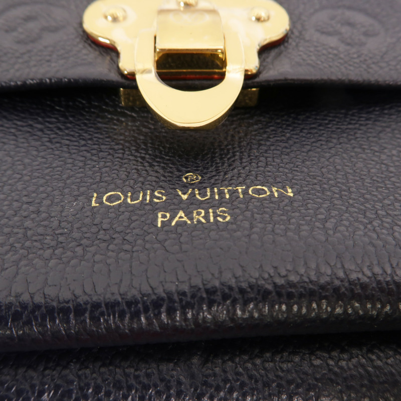 LOUIS VUITTON Monogram Empreinte Vavin PM金扣肩背袋深藍色-8