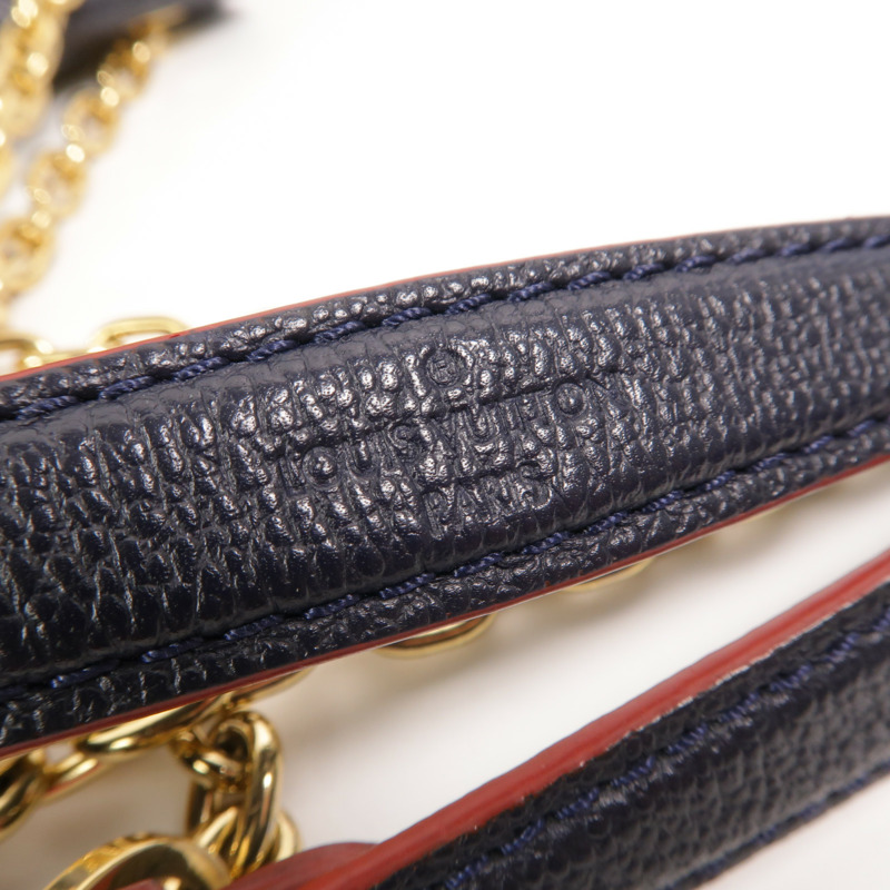 LOUIS VUITTON Monogram Empreinte Vavin PM金扣肩背袋深藍色-10