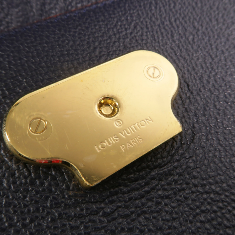 LOUIS VUITTON Monogram Empreinte Vavin PM金扣肩背袋深藍色-15