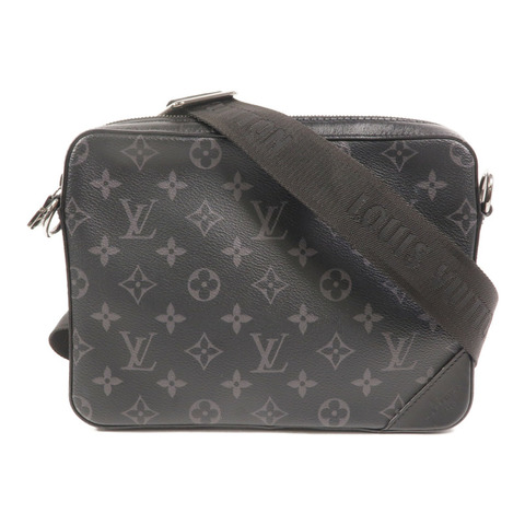 LOUIS VUITTON Monogram Eclipse Reverse Trio Messenger銀扣肩背袋