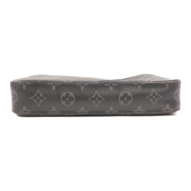 LOUIS VUITTON Monogram Eclipse Reverse Trio Messenger銀扣肩背袋-3