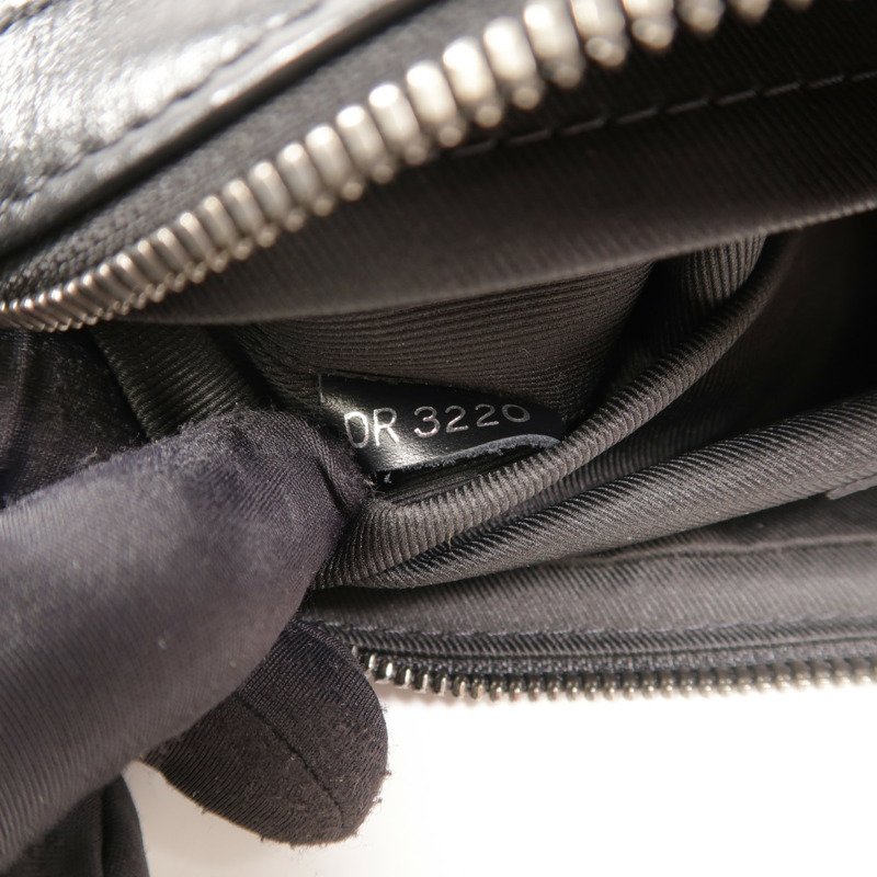 LOUIS VUITTON Monogram Eclipse Reverse Trio Messenger銀扣肩背袋-6