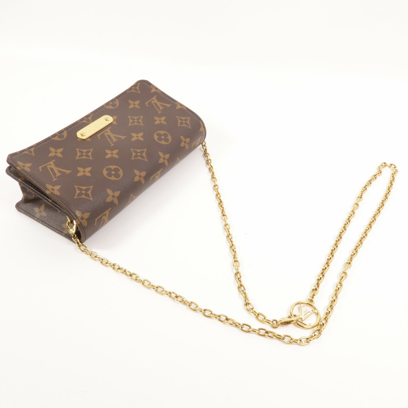 LOUIS VUITTON Monogram Wallet On Chain Lily鏈帶肩背袋-6