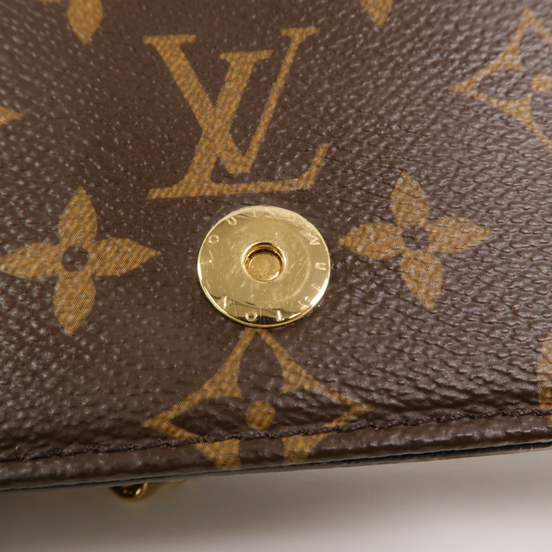 LOUIS VUITTON Monogram Wallet On Chain Lily鏈帶肩背袋-14