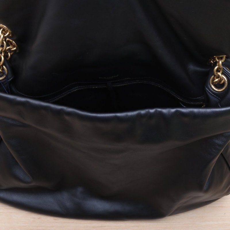 SAINT LAURENT JAMIE43Logo標識鏈條黑色羊皮金扣肩背包-2