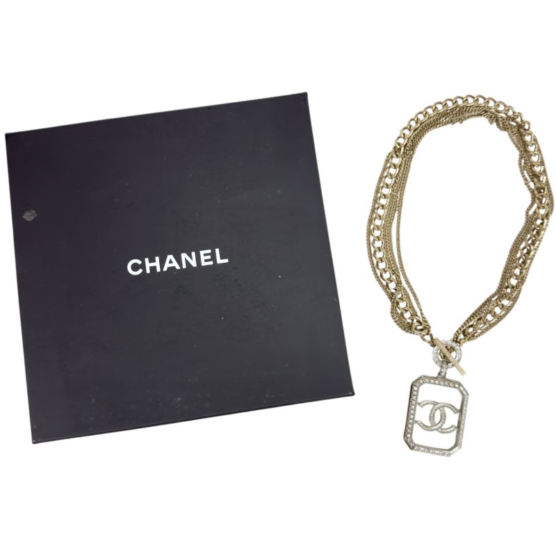 CHANEL CC 水鑽 頸鏈-1