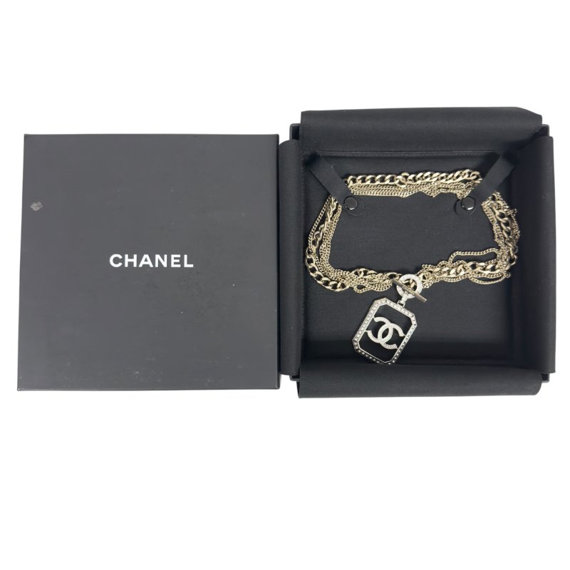 CHANEL CC 水鑽 頸鏈-10
