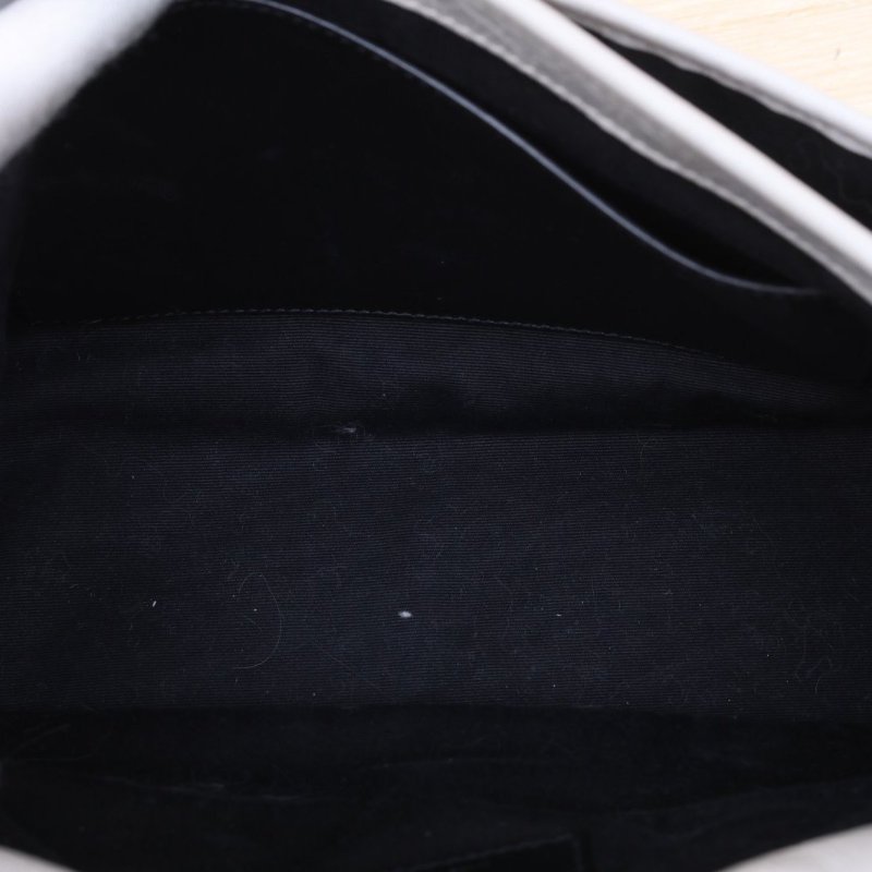 SAINT LAURENT Niki中號28灰色牛皮灰扣肩背包-3