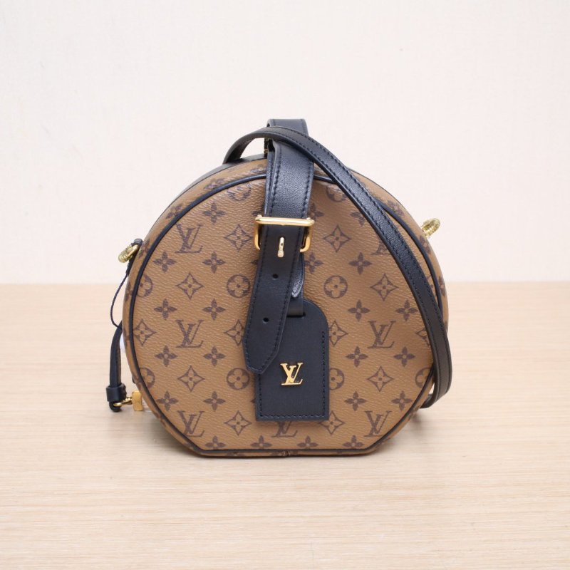 LOUIS VUITTON PETITEBOITECHAPEAU硬圓餅中號拼色2017肩背包-1