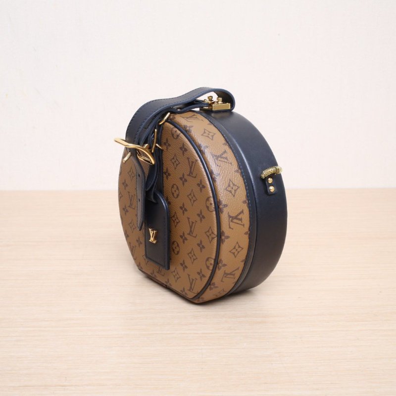 LOUIS VUITTON PETITEBOITECHAPEAU硬圓餅中號拼色2017肩背包-2