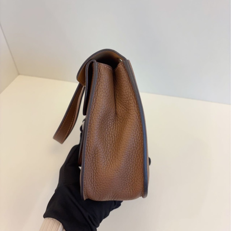 Hermes Halzan 25 栗子色拼餅乾色 全套有澳門票-9