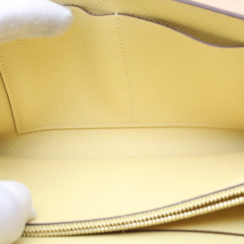 HERMES KellyLongToGo奶油白Epsom皮U刻金扣肩背包-3